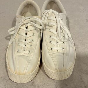 Tretorn White Canvas Sneakers